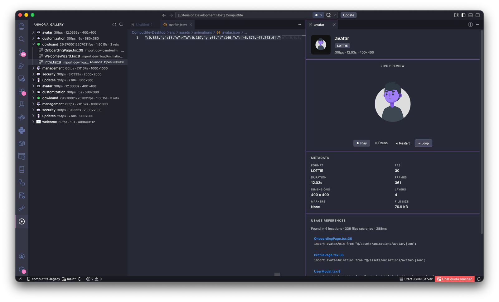 Animoria VSCode Extension — CLASSIFIED
